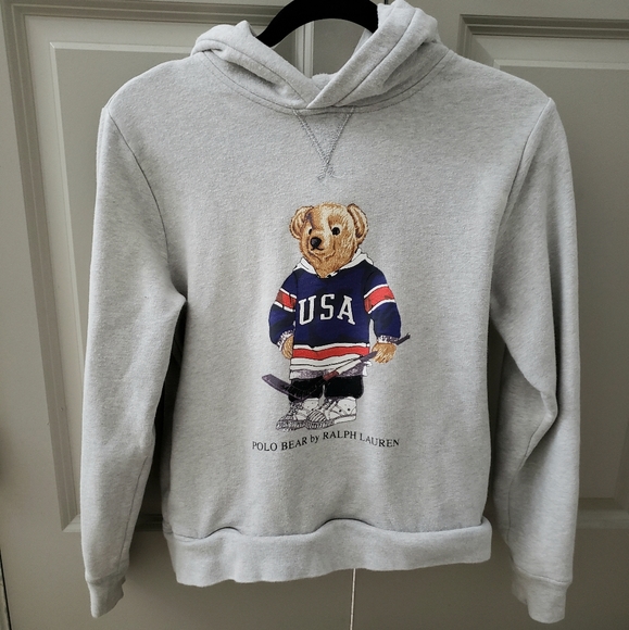 polo hockey bear hoodie